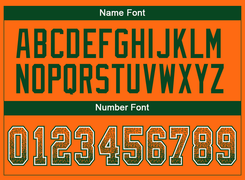 Custom Orange Green-White Drift Fashion Football Jersey view 4