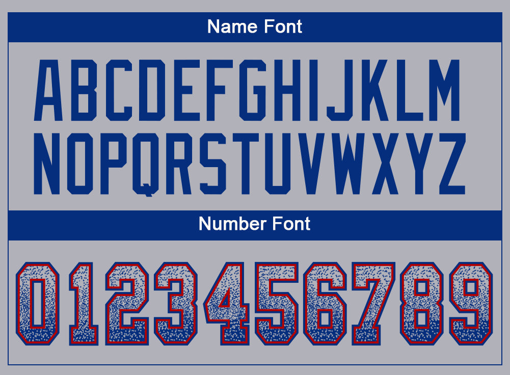 Custom Gray Royal-Red Drift Fashion Football Jersey view 4
