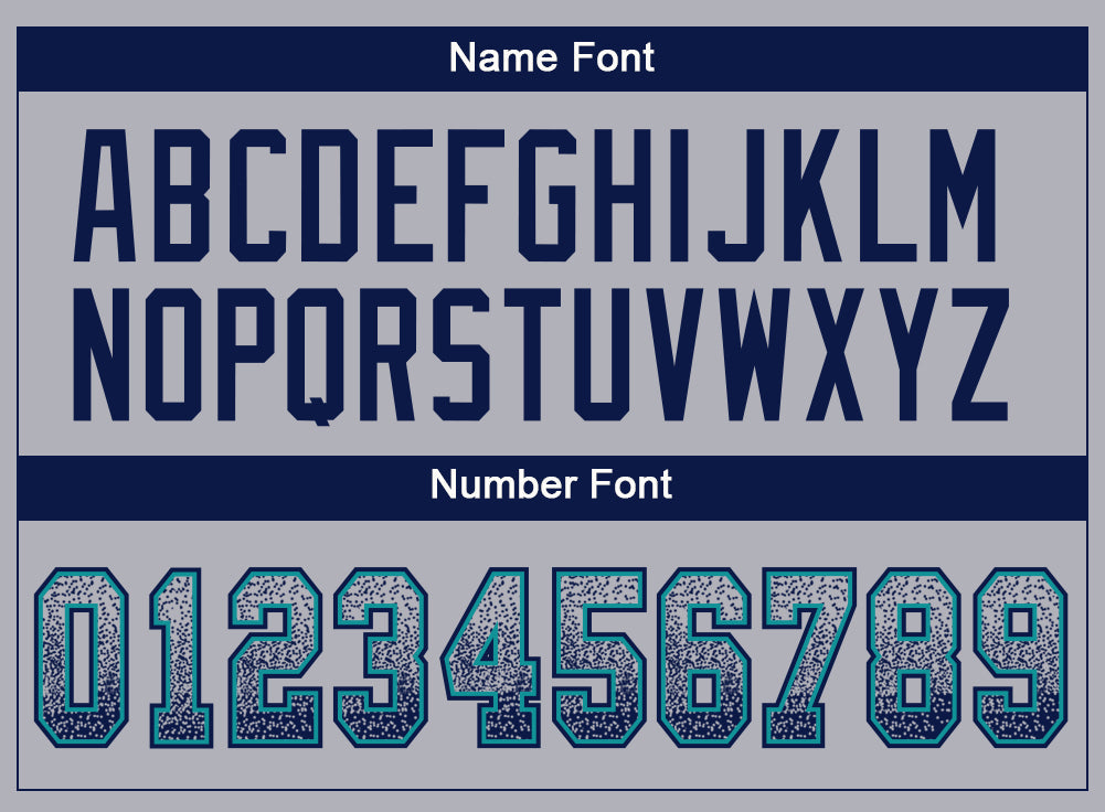 Custom Gray Navy-Teal Drift Fashion Football Jersey view 4