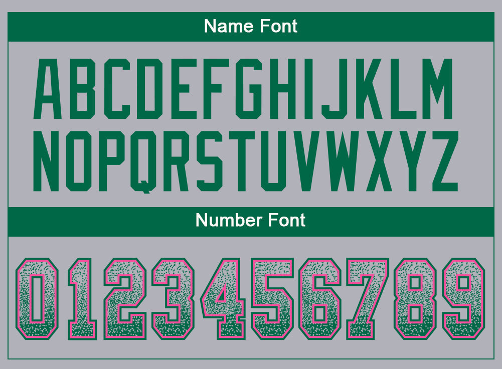 Custom Gray Kelly Green-Pink Drift Fashion Football Jersey view 4