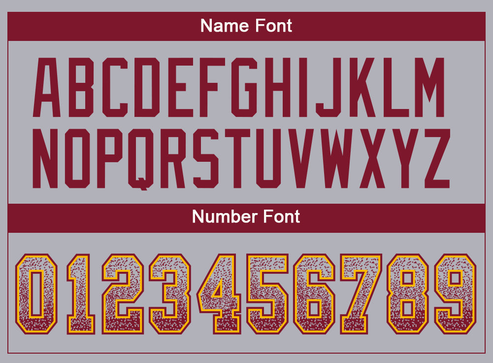 Custom Gray Crimson-Gold Drift Fashion Football Jersey view 4