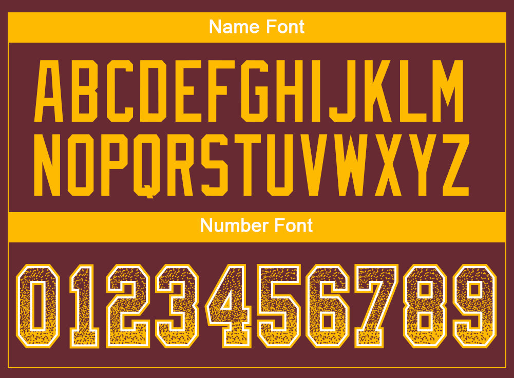 Custom Burgundy Gold-White Drift Fashion Football Jersey view 4