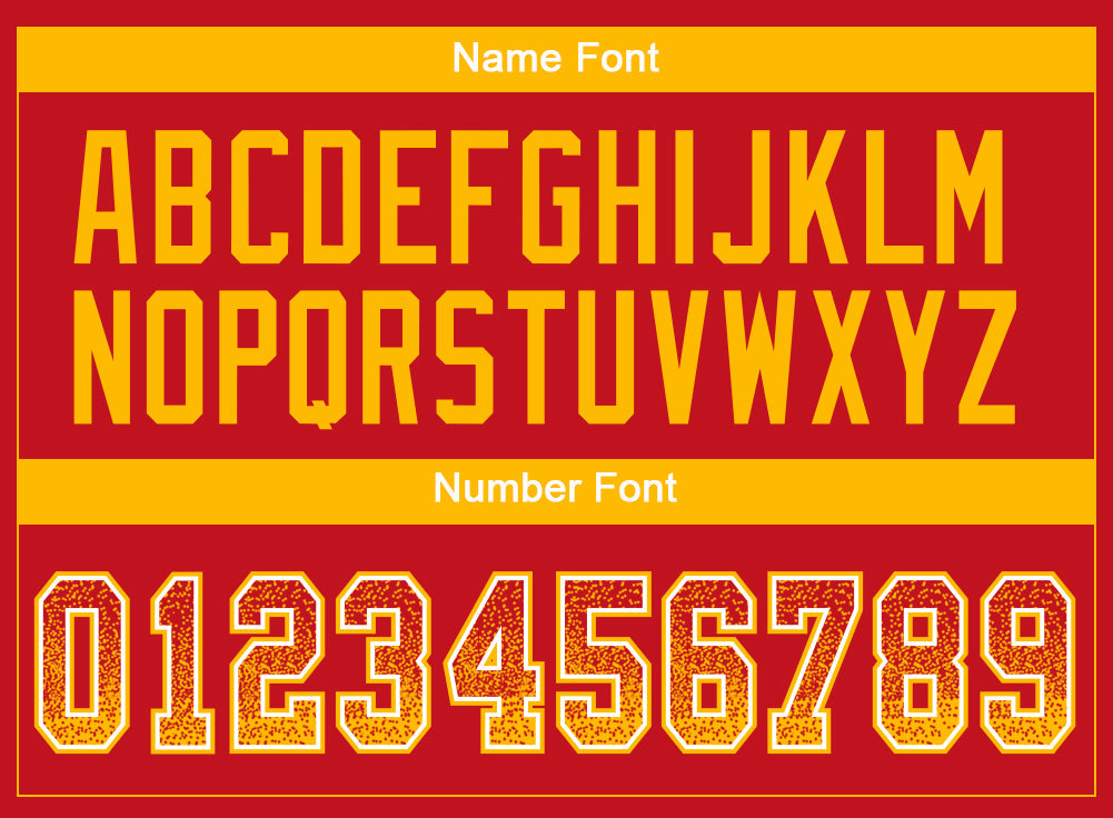 Custom Red Gold-White Drift Fashion Football Jersey view 4
