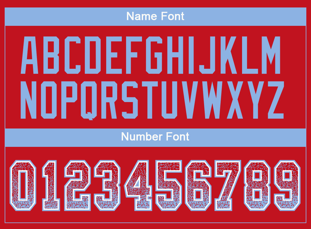 Custom Red Light Blue-White Drift Fashion Football Jersey view 4