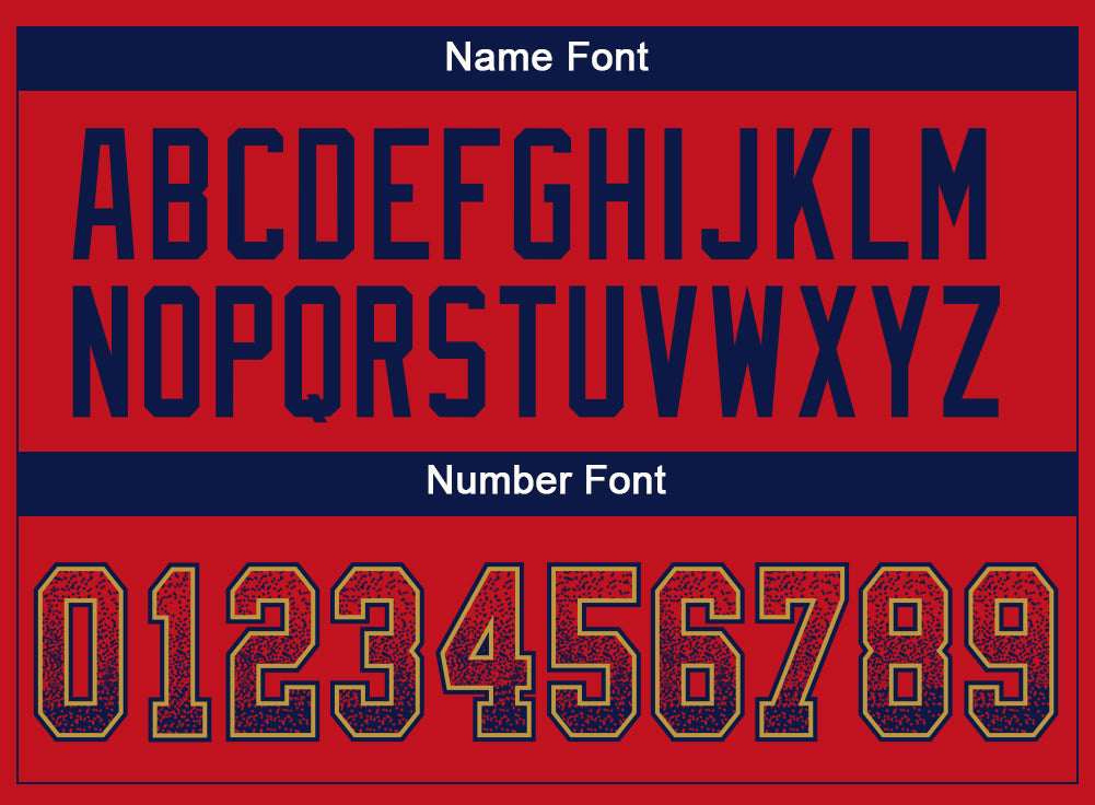 Custom Red Navy-Old Gold Drift Fashion Football Jersey view 4