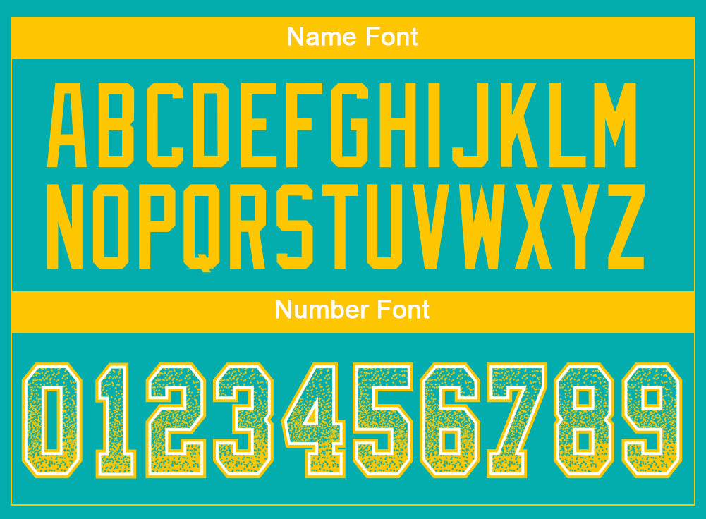 Custom Aqua Yellow-White Drift Fashion Football Jersey view 4
