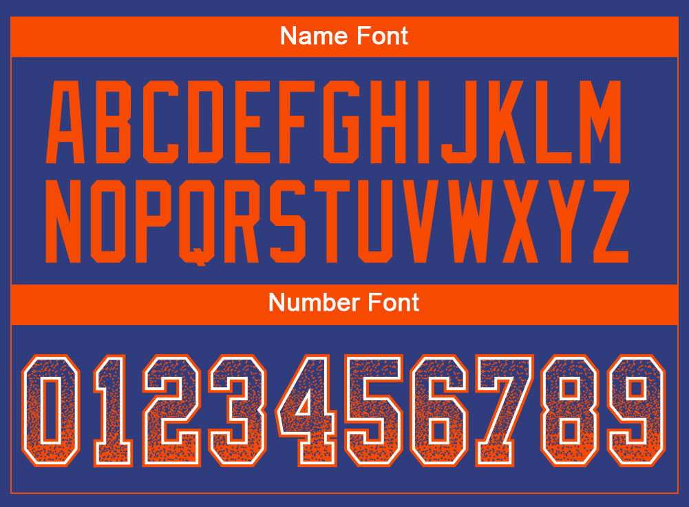 Custom Royal Orange-White Drift Fashion Football Jersey view 4