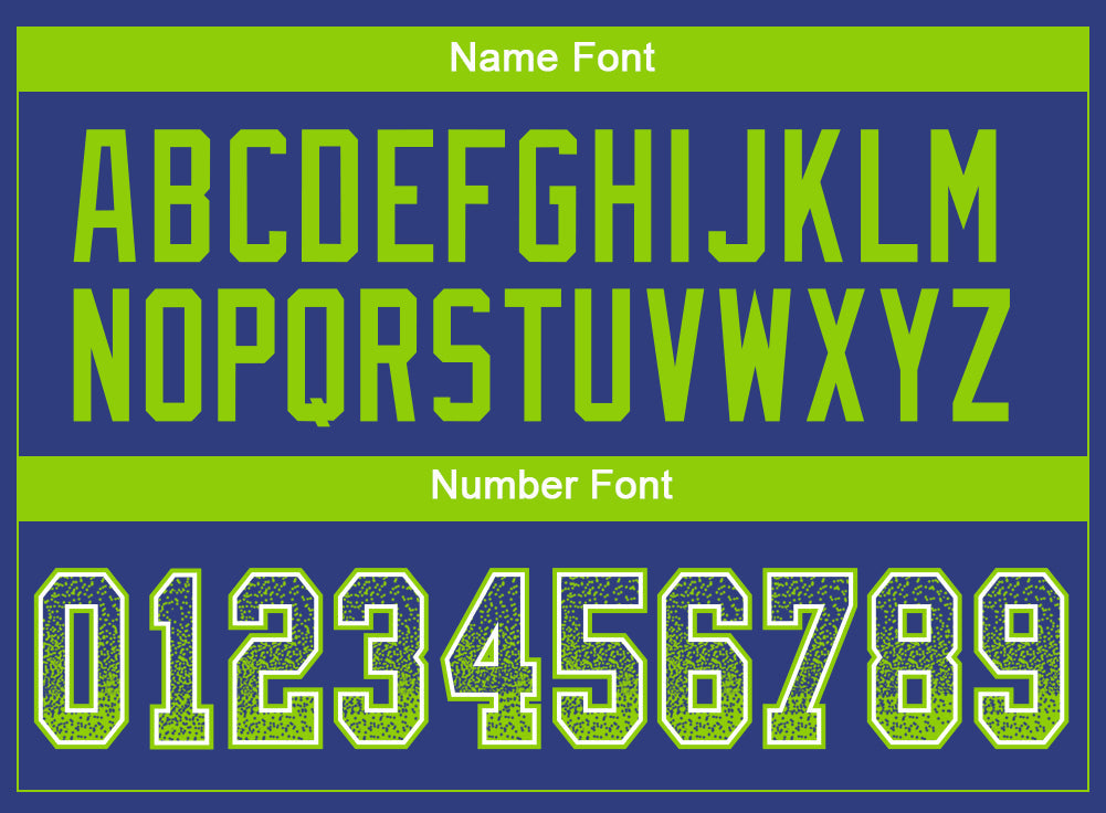 Custom Royal Neon Green-White Drift Fashion Football Jersey view 4