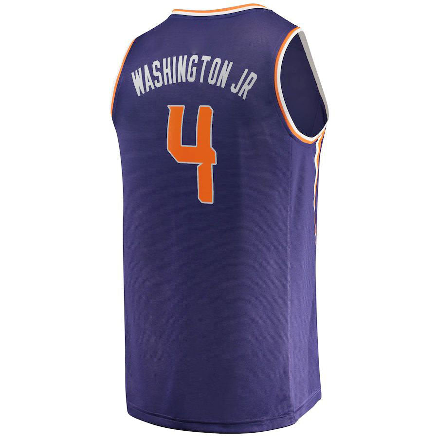 P.Suns #4 Duane Washington Jr. Fanatics Branded 2022-23 Fast Break Replica Player Jersey Icon  Purple Stitched American Basketball Jersey - Main View