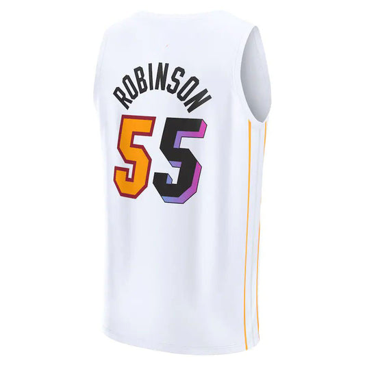 M.Heat #55 Duncan Robinson Fanatics Branded 2022-23 Fastbreak Jersey City Edition White Stitched American Basketball Jersey - Main View