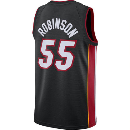 M.Heat #55 Duncan Robinson 2020-21 Swingman Jersey Icon Edition Black Stitched American Basketball Jersey - Main View
