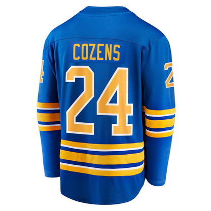 B.Sabres #24 Dylan Cozens Fanatics Branded Home Breakaway Player Jersey Royal Stitched American Hockey Jerseys - Main View