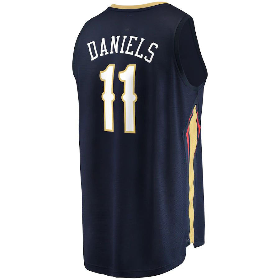 NO.Pelicans #11 Dyson Daniels Fanatics Branded 2022 Draft First Round Pick Fast Break Replica Jersey Icon Edition Navy Stitched American Basketball Jersey - Main View