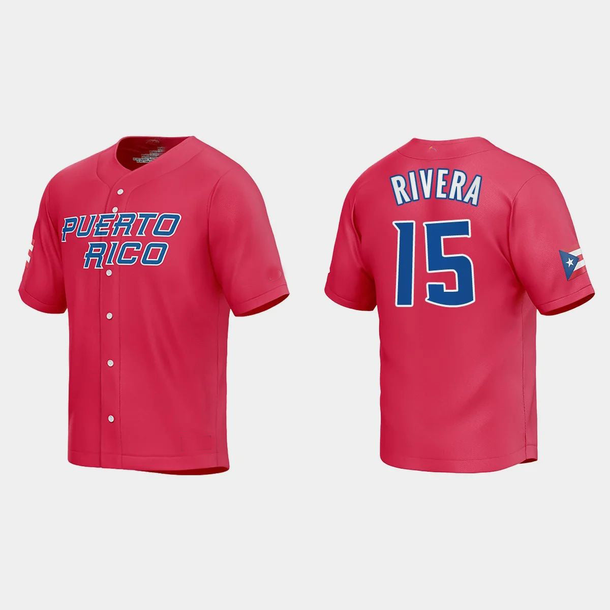 #15 EMMANUEL RIVERA WORLD BASEBALL CLASSIC 2023 WORLD BASEBALL CLASSIC JERSEY ¨C RED Stitches Baseball Jerseys - Main View