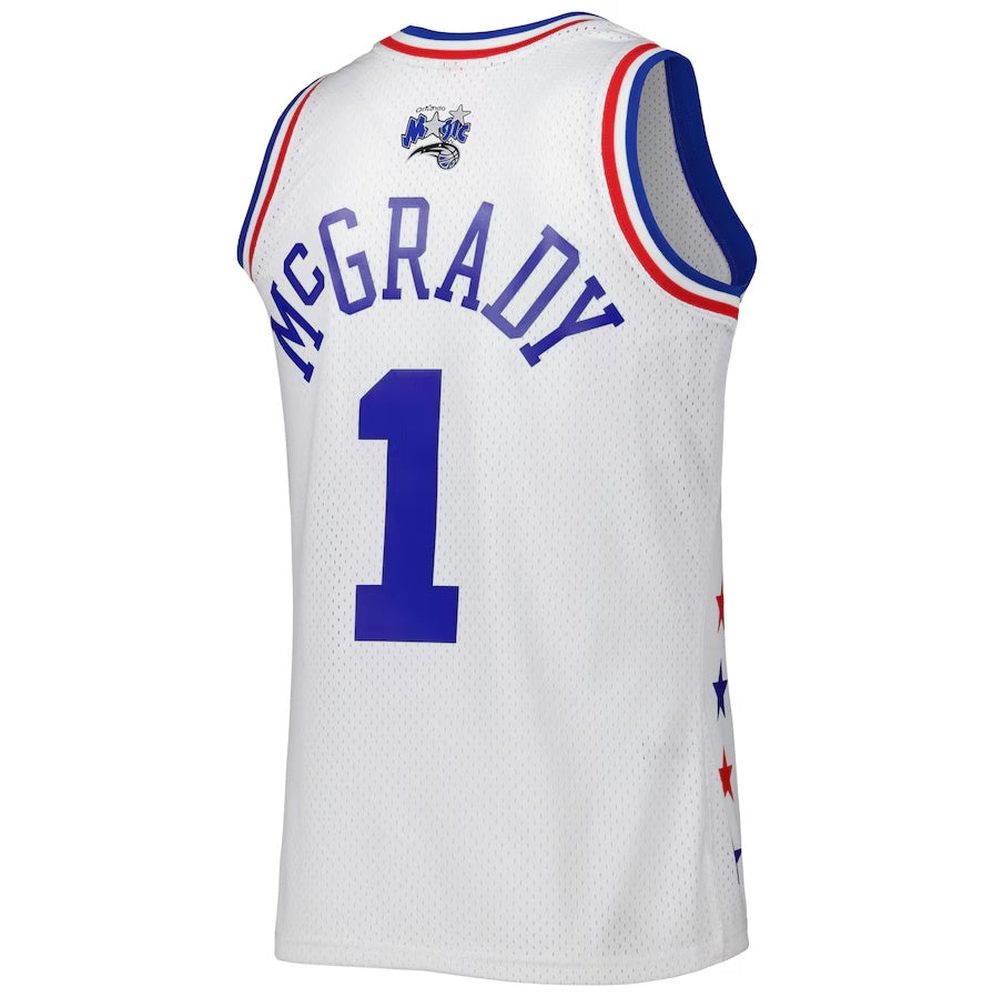 E.Conference #1 Tracy McGrady Mitchell & Ness 2003 All Star Game Swingman Jersey - White American Basketball Jersey - Main View