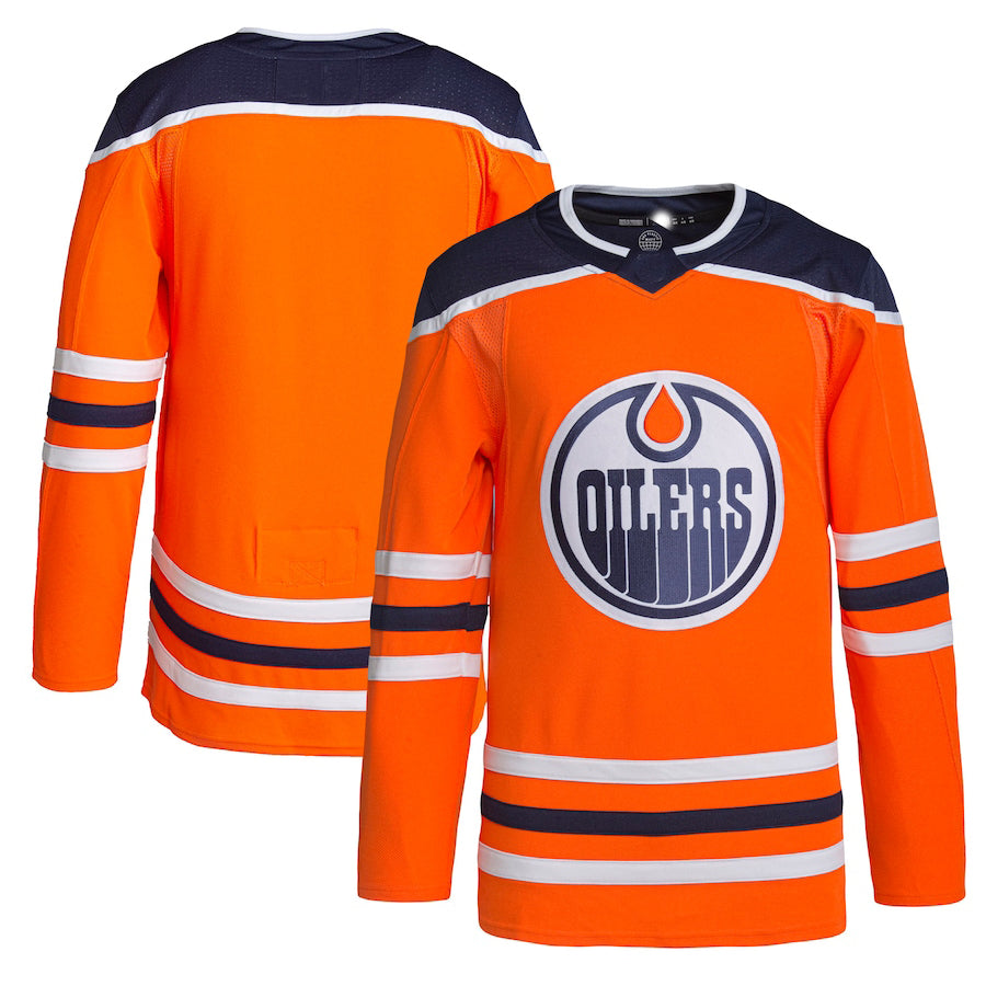 E.Oilers Home Authentic Pro Jersey Orange Stitched American Hockey Jerseys - Main View