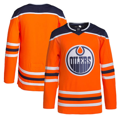 E.Oilers Home Authentic Pro Jersey Orange Stitched American Hockey Jerseys - Main View
