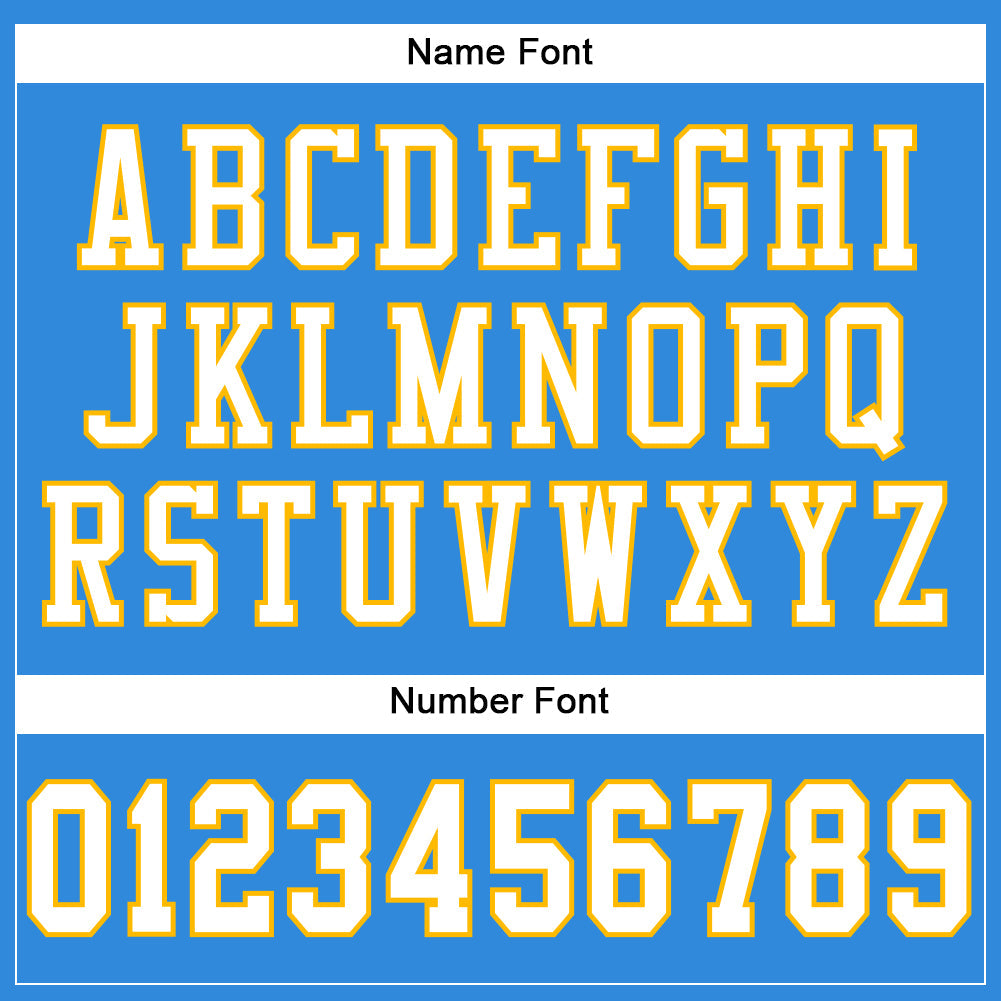 Custom Powder Blue White-Gold Mesh Authentic Football Jersey view 4