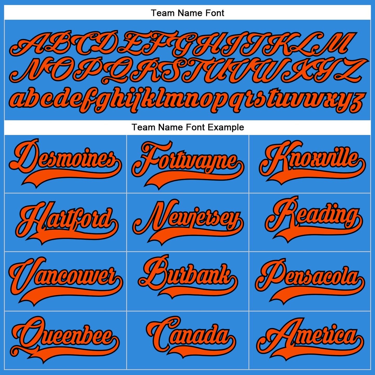 Custom Powder Blue Orange-Black Hockey Lace Neck Jersey view 4