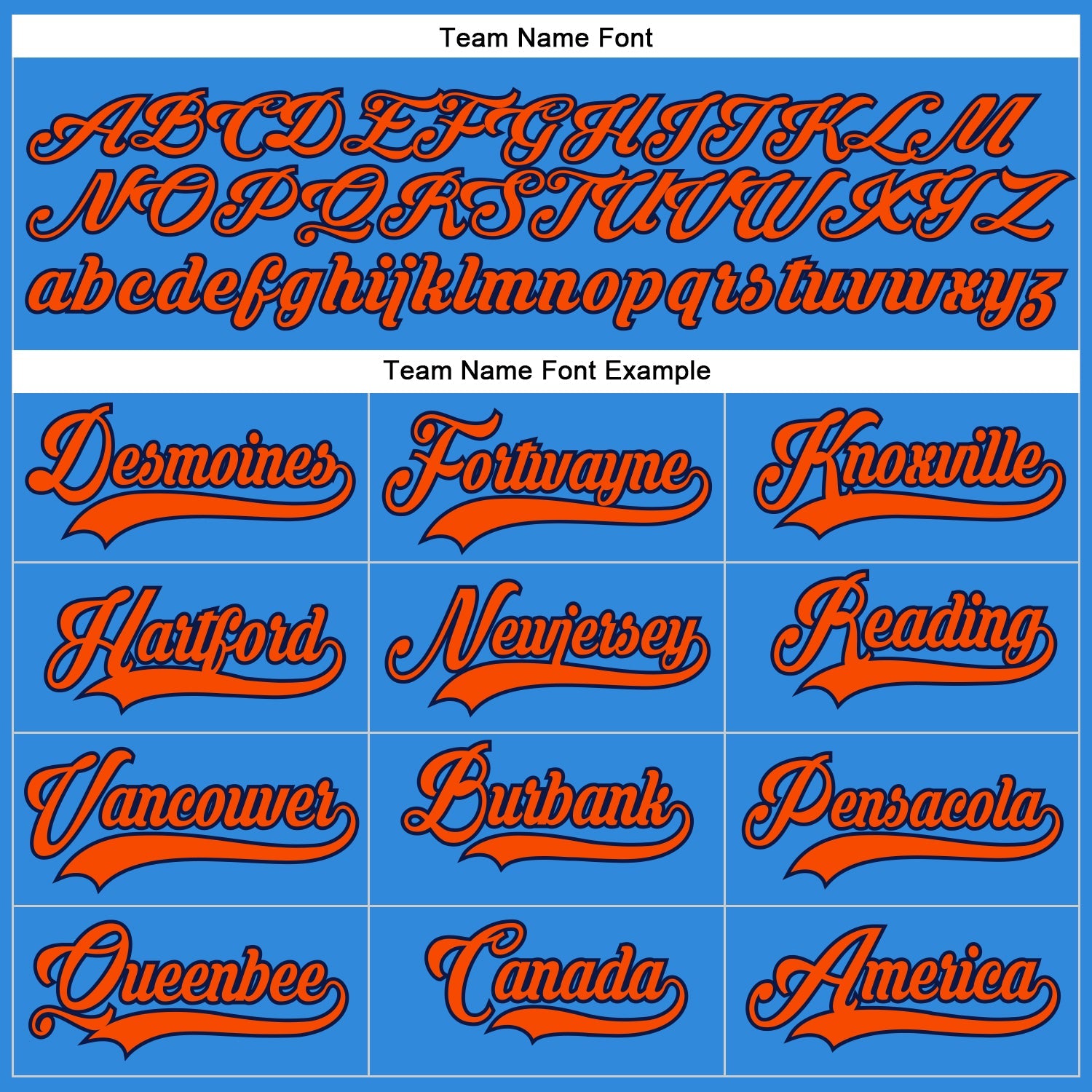 Custom Powder Blue Orange-Navy Hockey Lace Neck Jersey view 4
