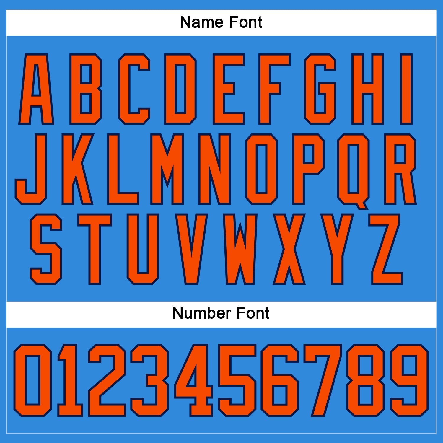 Custom Powder Blue Orange-Navy Hockey Lace Neck Jersey view 5