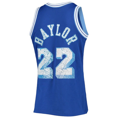 LA.Lakers #22 Elgin Baylor Mitchell & Ness 1996-97 Hardwood Classics 75th Anniversary Diamond Swingman Jersey Royal Stitched American Basketball Jersey - Main View