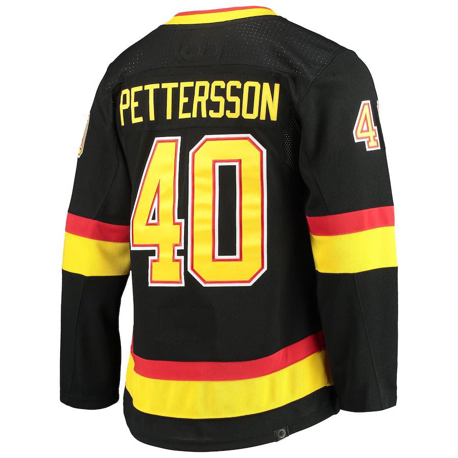 V.Canucks #40 Elias Pettersson Alternate Primegreen Authentic Pro Player Jersey Black Stitched American Hockey Jerseys - Main View