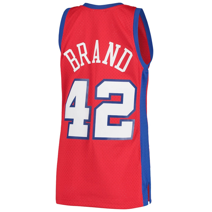 LA.Clippers #42 Elton Brand Mitchell & Ness 2000-01 Hardwood Classics Swingman Jersey Statement Edition Red Stitched American Basketball Jersey - Main View