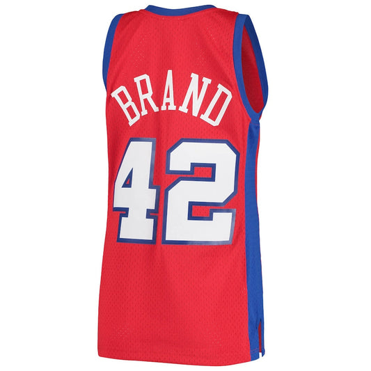 LA.Clippers #42 Elton Brand Mitchell & Ness 2000-01 Hardwood Classics Swingman Jersey Statement Edition Red Stitched American Basketball Jersey - Main View