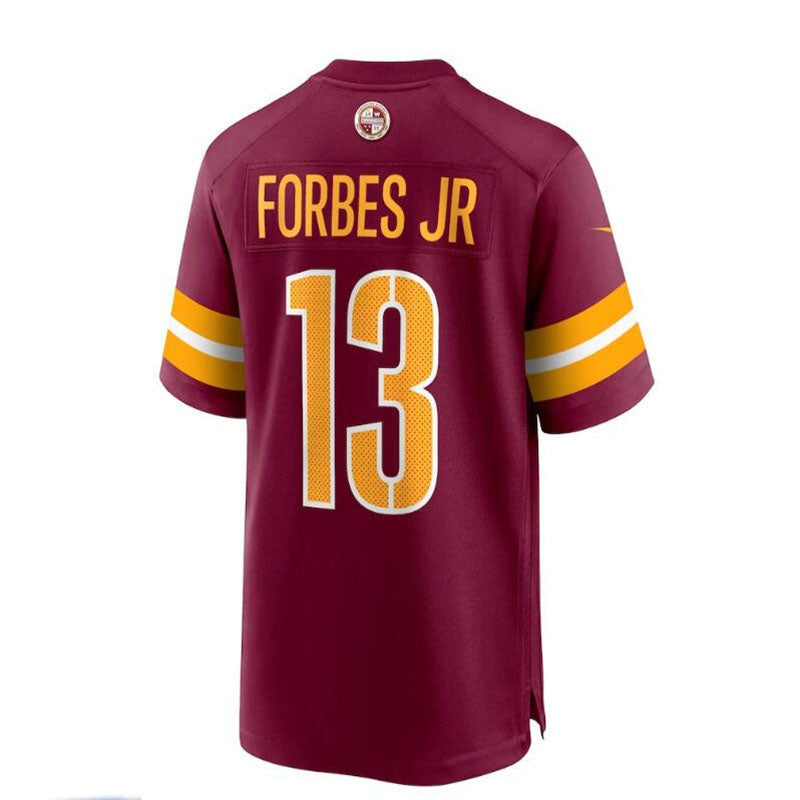 W.Commanders #13 Emmanuel Forbes 2023 Draft First Round Pick Game Jersey - Burgundy Stitched American Football Jerseys - Main View