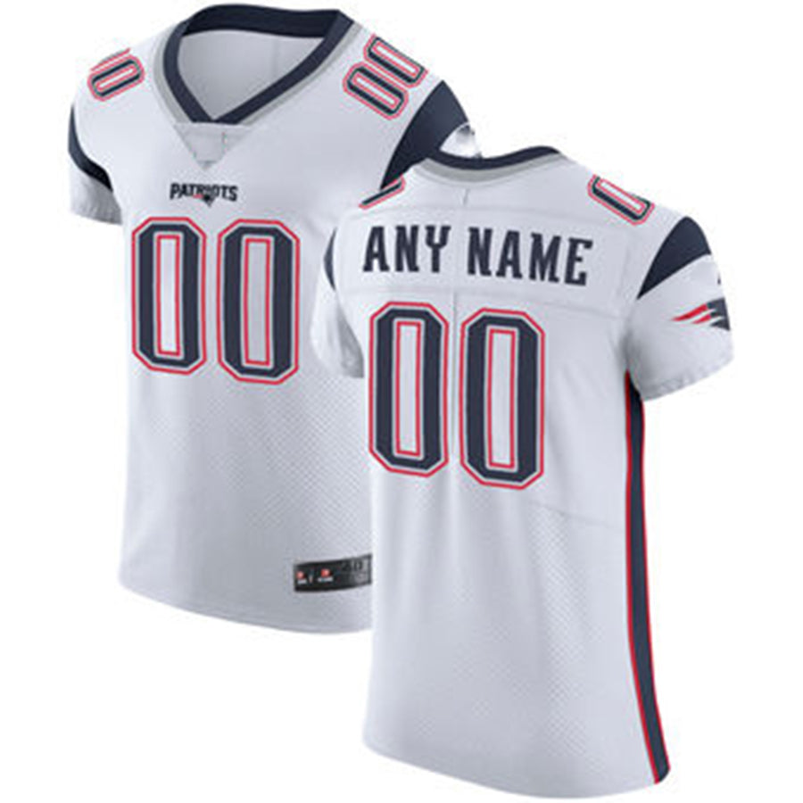 Custom NE.Patriots White Vapor Untouchable Custom Elite Jersey Stitched American Football Jerseys - Main View