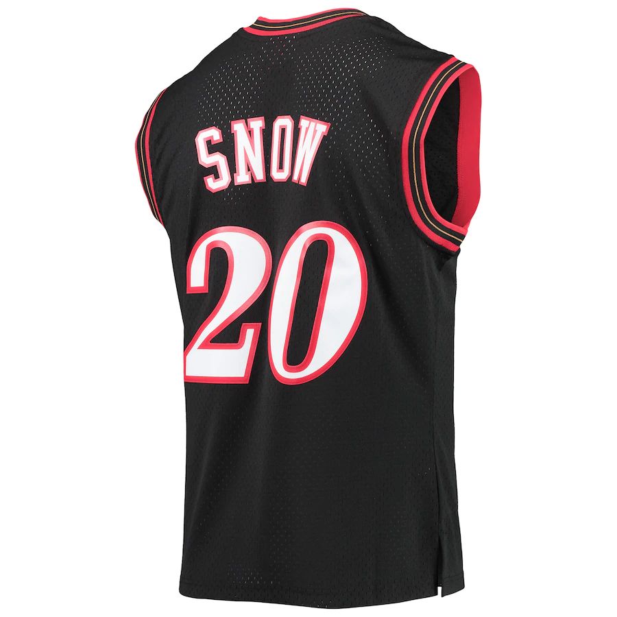 PH.76ers #20 Eric Snow Mitchell & Ness 2000-01 Hardwood Classics Swingman Jersey Black Stitched American Basketball Jersey - Main View