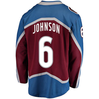 C.Avalanche #6 Erik Johnson Fanatics Branded Breakaway Player Jersey Burgundy Stitched American Hockey Jerseys - Main View