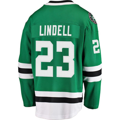 D.Stars #23 Esa Lindell Fanatics Branded Breakaway Jersey  Kelly Green Stitched American Hockey Jerseys - Main View