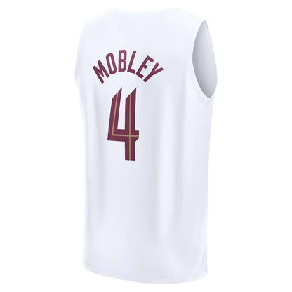 C.Cavaliers #4 Evan Mobley Fanatics Branded 2022-23 Fast Break Replica Jersey White  Association Edition Stitched American Basketball Jersey - Main View