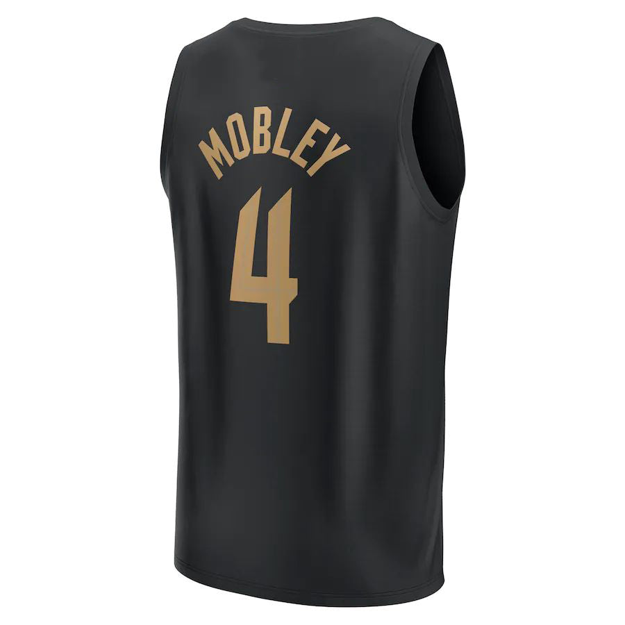 C.Cavaliers #4 Evan Mobley Fanatics Branded 2022-23 Fast Break Replica Player Jersey Statement Edition Black Stitched American Basketball Jersey - Main View