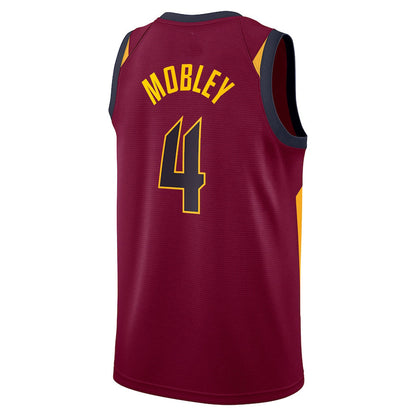C.Cavaliers #4 Evan Mobley 2021 Draft First Round Pick Swingman Jersey Wine Icon Edition Stitched American Basketball Jersey - Main View