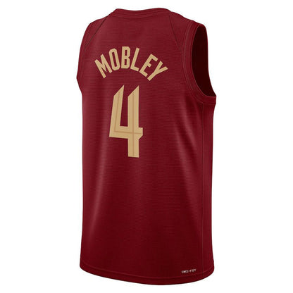 C.Cavaliers #4 Evan Mobley 2022-23 Swingman Jersey Wine Icon Edition Stitched American Basketball Jersey - Main View