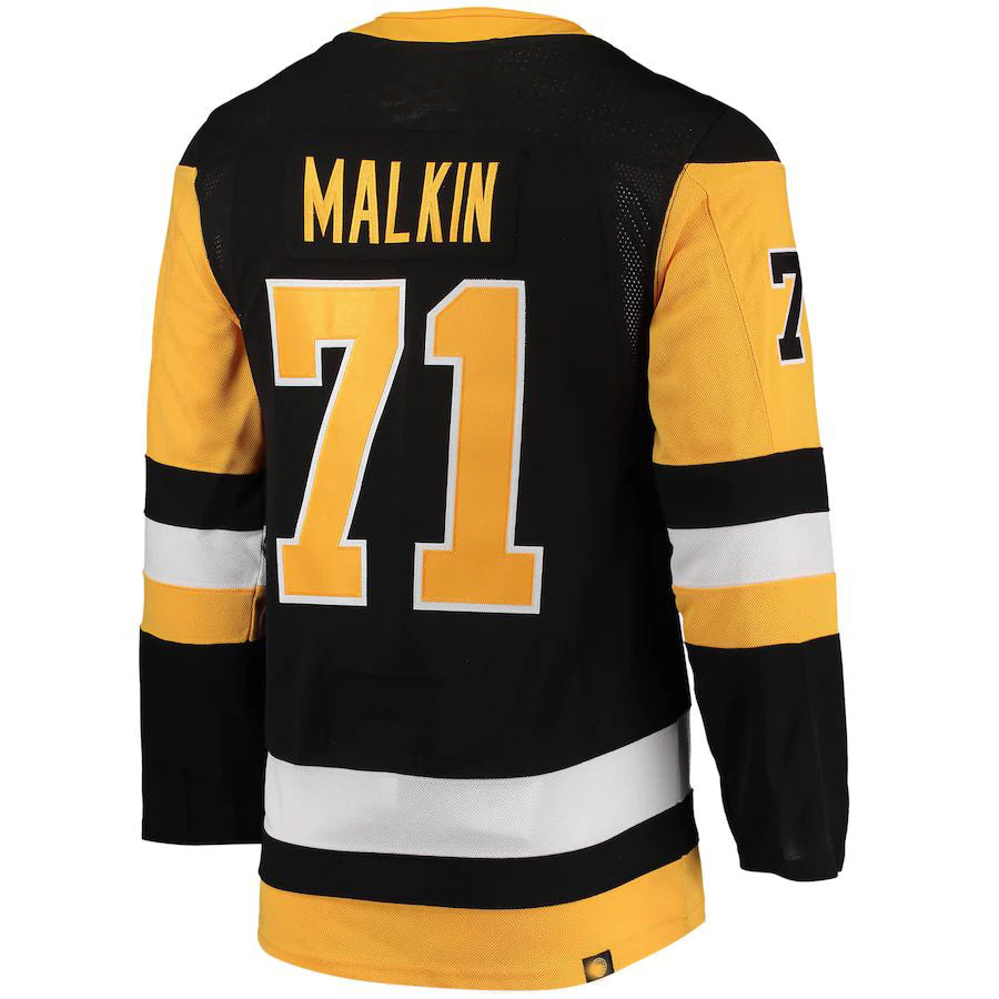 P.Penguins #71 Evgeni Malkin Home Primegreen Authentic Pro Player Jersey Black Stitched American Hockey Jerseys - Main View
