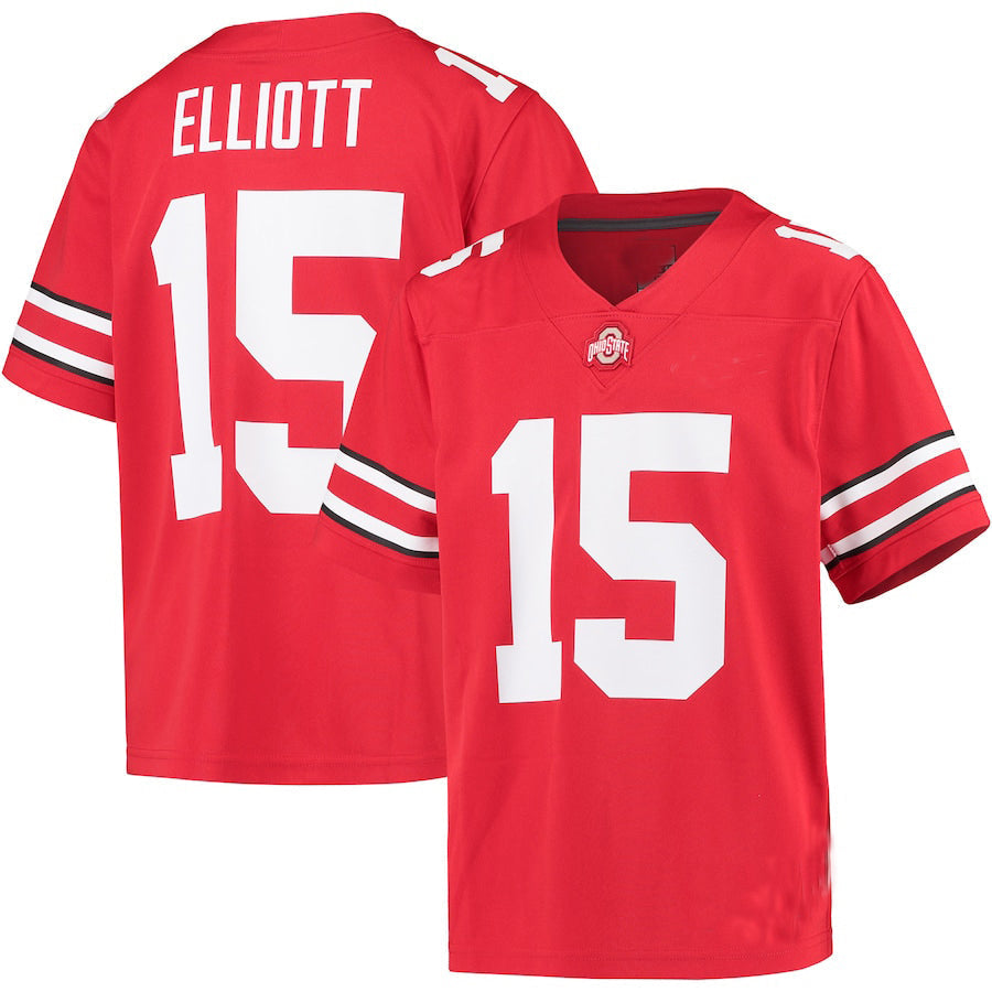 O.State Buckeyes #15 Ezekiel Elliott  Alumni Jersey Scarlet Football Jersey Stitched American College Jerseys - Main View