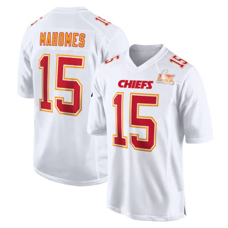 KC.Chiefs #15 Patrick Mahomes White Fashion Game Football Jerseys view 2