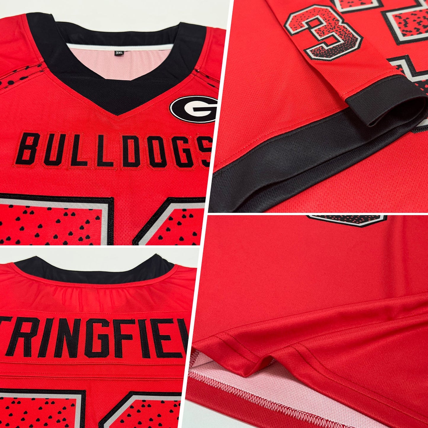 Custom Red Black-Gray Drift Fashion Football Jersey view 2