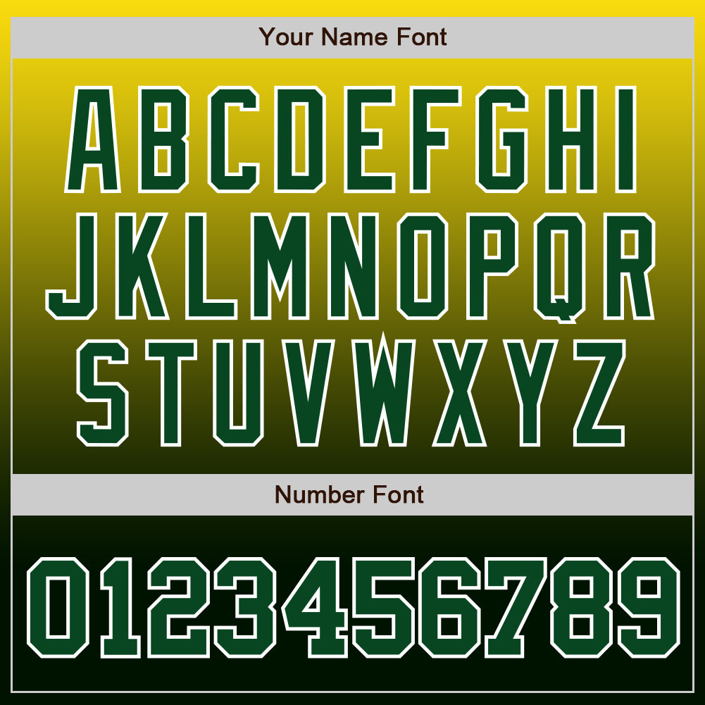 Custom Yellow Green-White Authentic Fade Fashion Baseball Jersey view 4