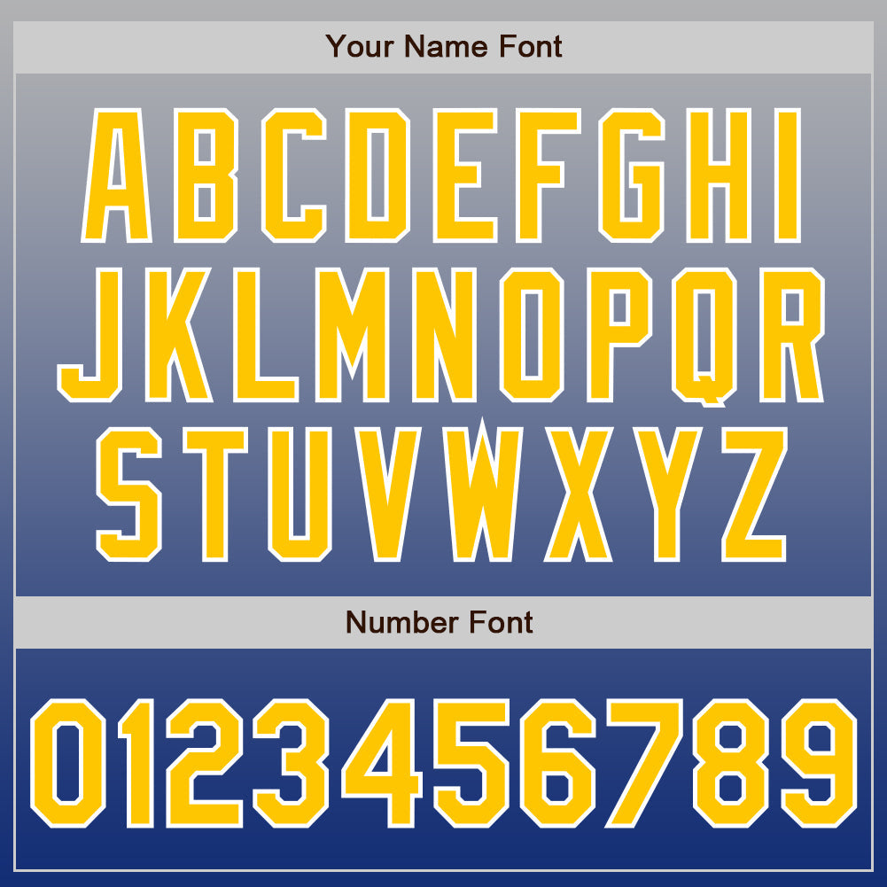 Custom Gray Gold-Royal Authentic Fade Fashion Baseball Jersey view 4