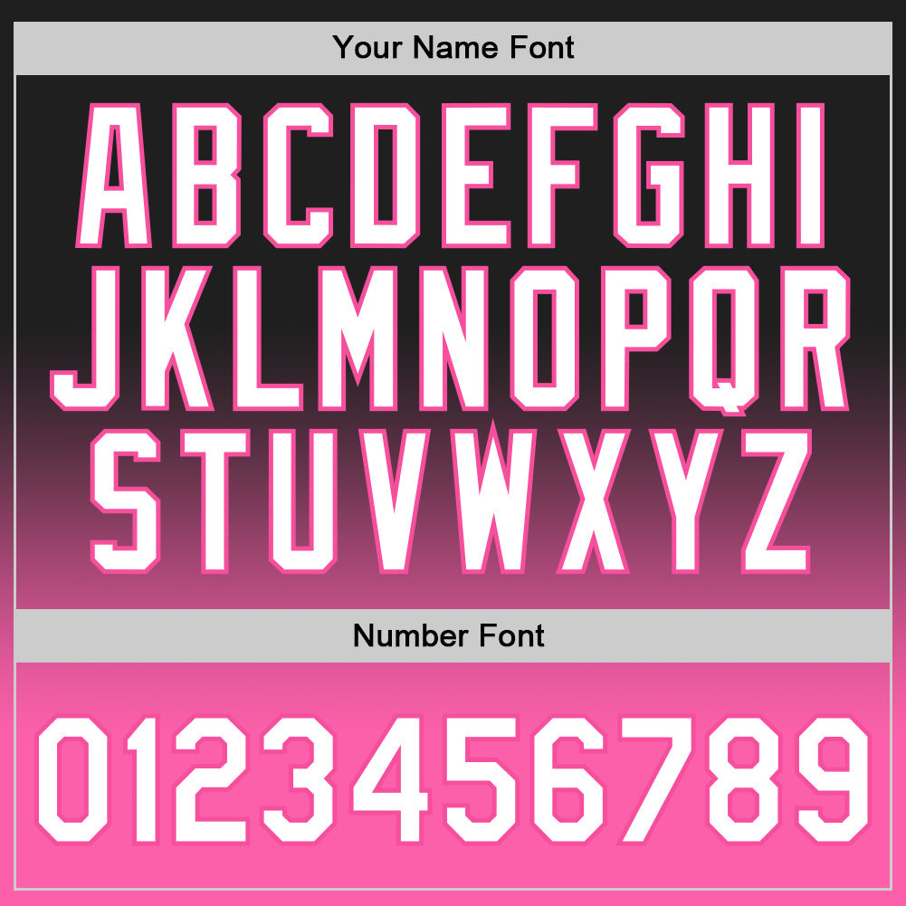 Custom Black White-Pink Authentic Fade Fashion Basketball Jersey view 3