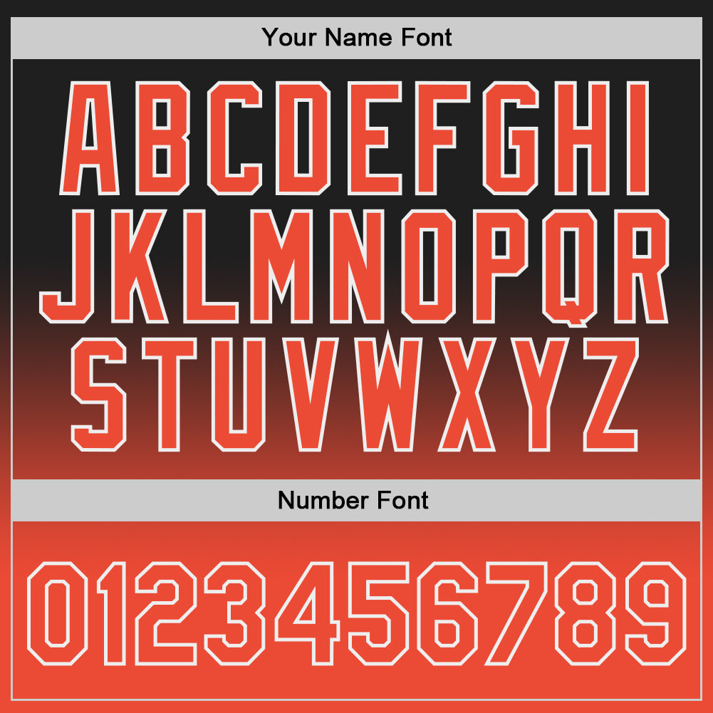 Custom Black Orange-White Authentic Fade Fashion Basketball Jersey view 3