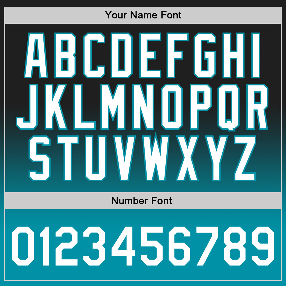 Custom Black White-Teal Authentic Fade Fashion Basketball Jersey view 3