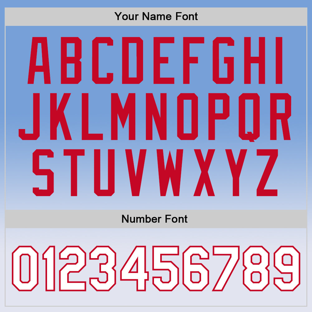 Custom Light Blue White-Red Authentic Fade Fashion Basketball Jersey view 3