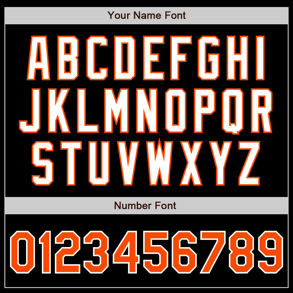 Custom Black Orange Gray-White Authentic Gradient Fashion Baseball Jersey view 3