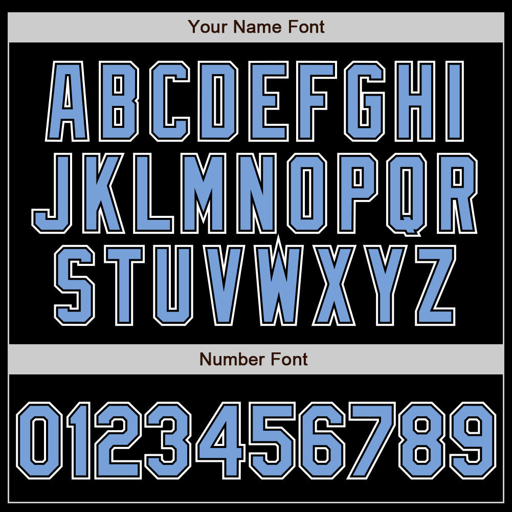 Custom Black Light Blue-White Authentic Gradient Fashion Baseball Jersey view 3
